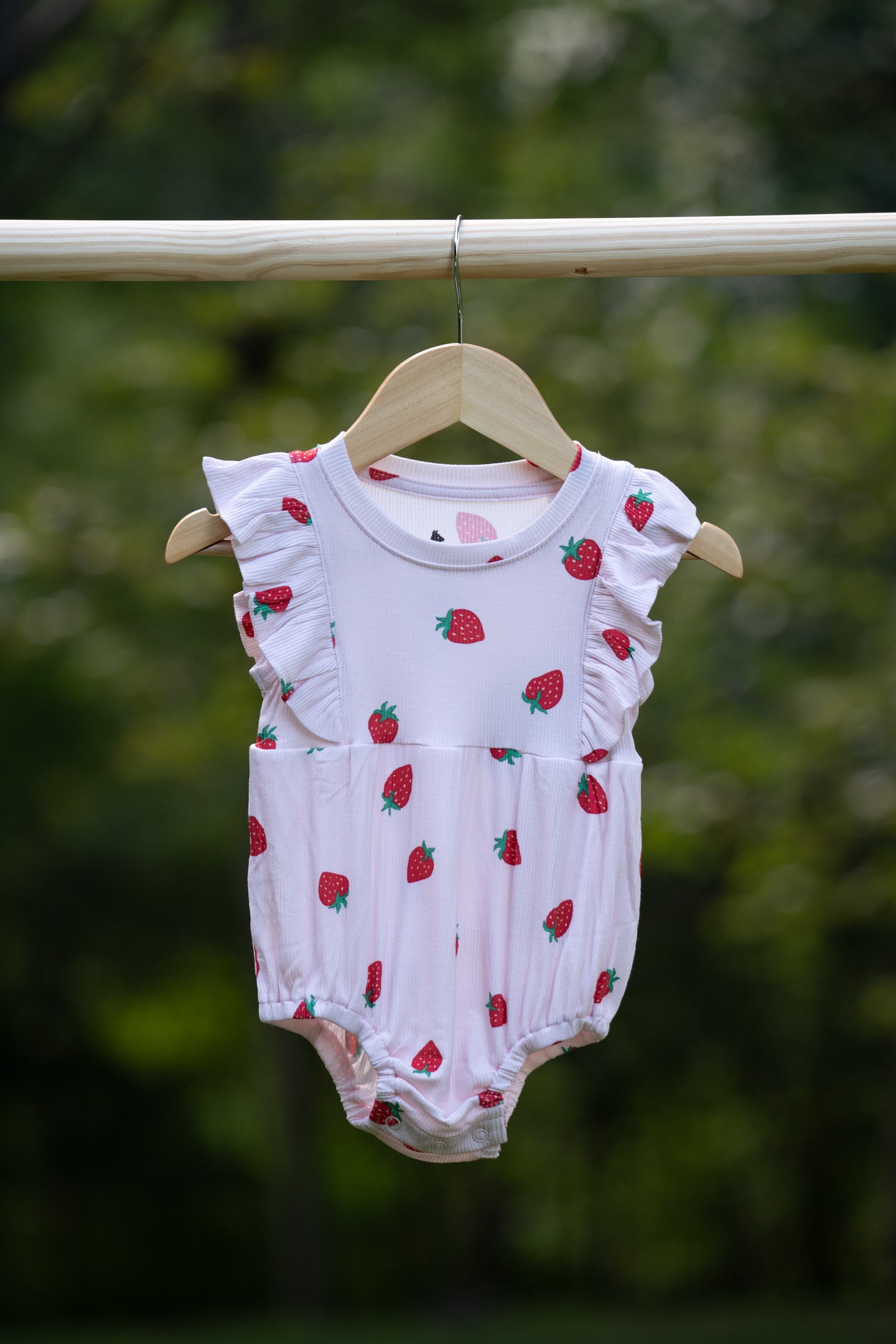 Strawberry Fields Ruffle Bubble Romper