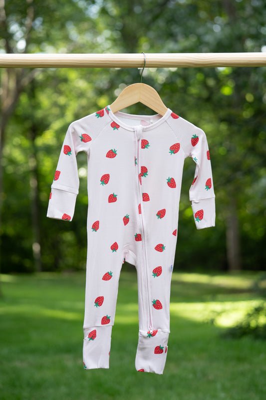 Strawberry Fields Zip Romper