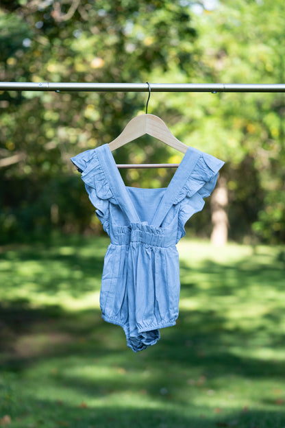 Solid Cotton Bubble Romper