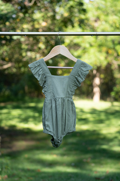 Solid Cotton Bubble Romper