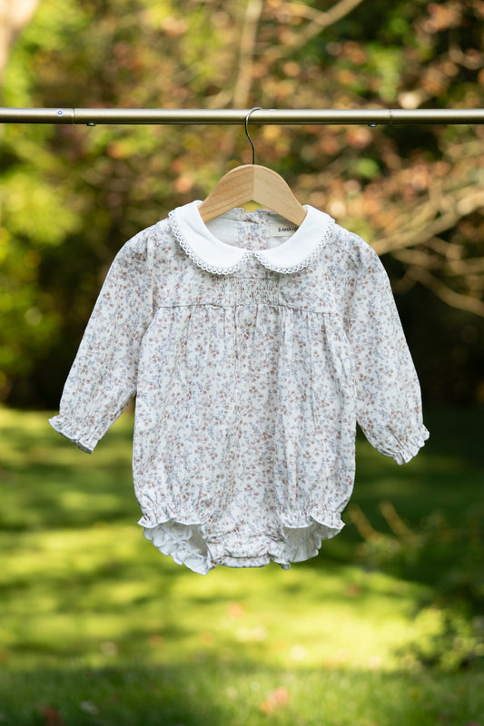 Clara Floral Smocked Bubble