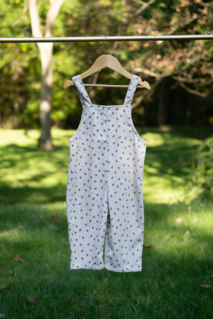 Floral Corduroy Overalls
