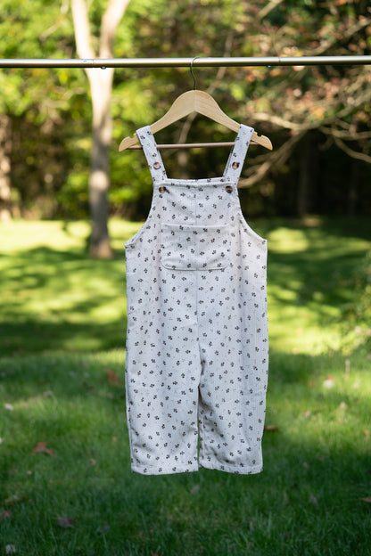 Floral Corduroy Overalls