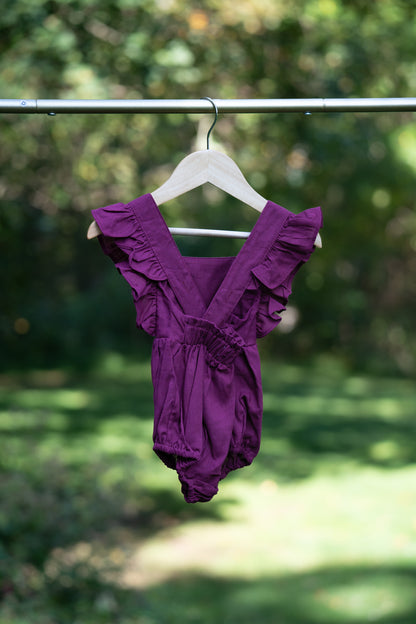 Solid Cotton Bubble Romper