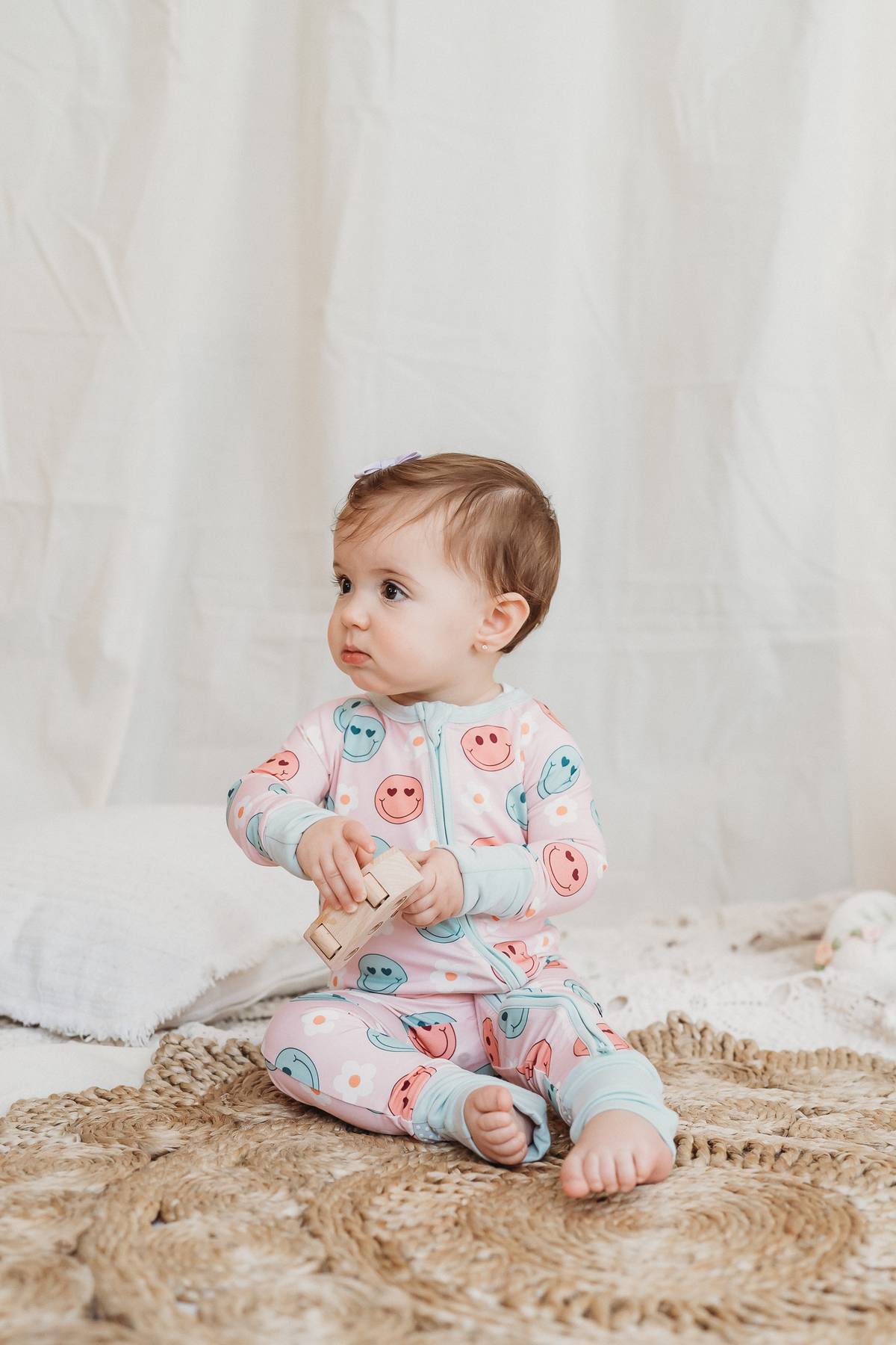 Happy Petals Zip Romper