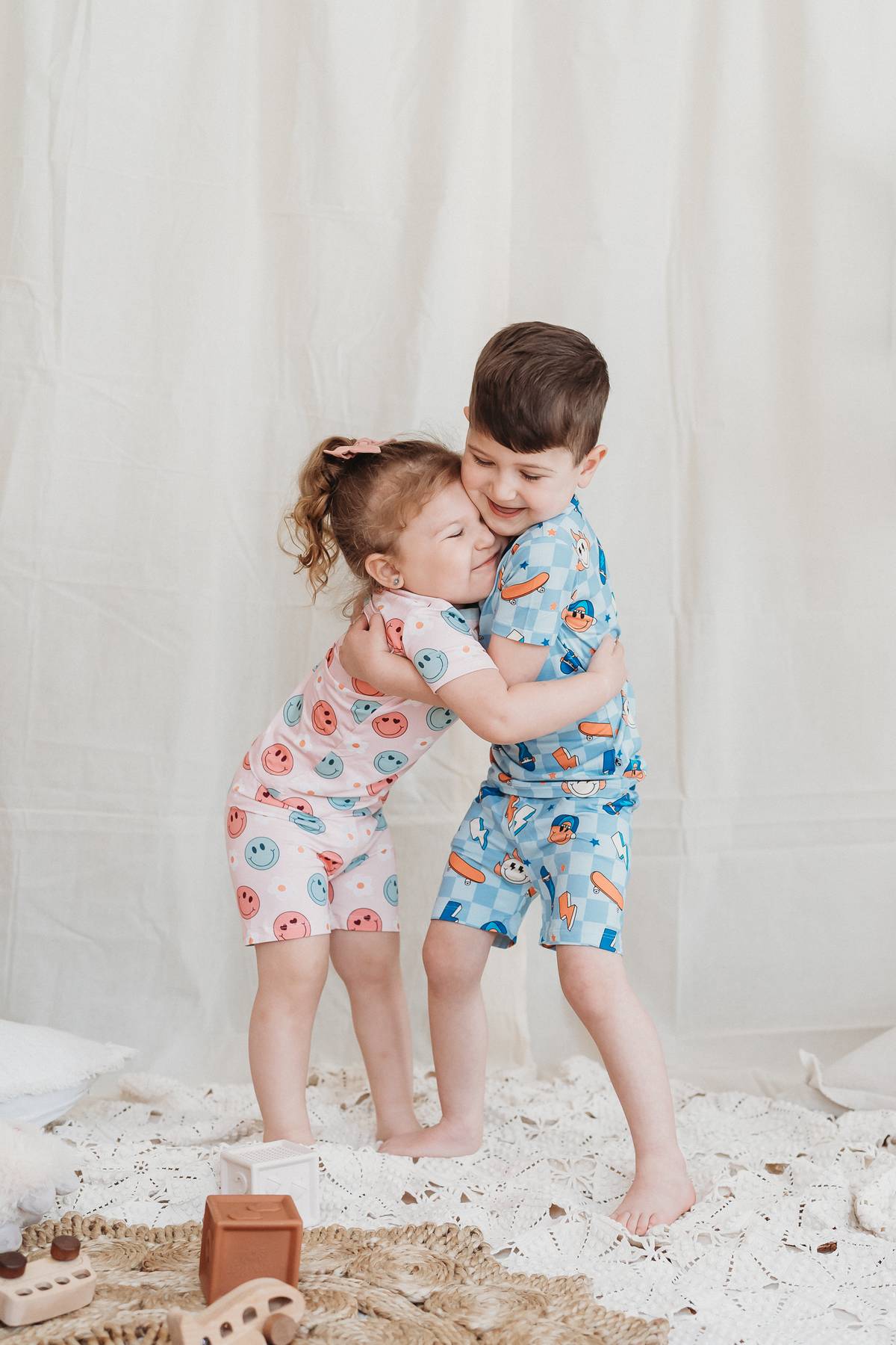Happy Petals Two-Piece Short Pajama Set