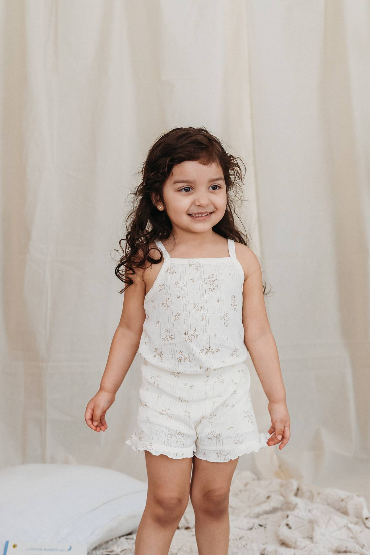 Pointelle Tank + Short Set in Oat